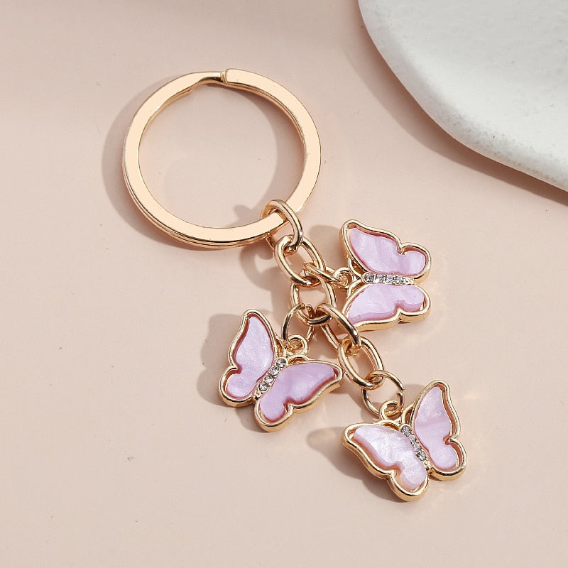 Butterfly motif keychain