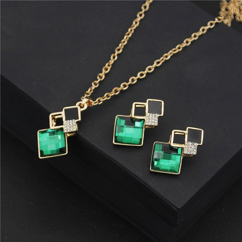 Geometric jewelry set