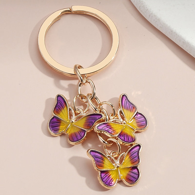 Butterfly motif keychain