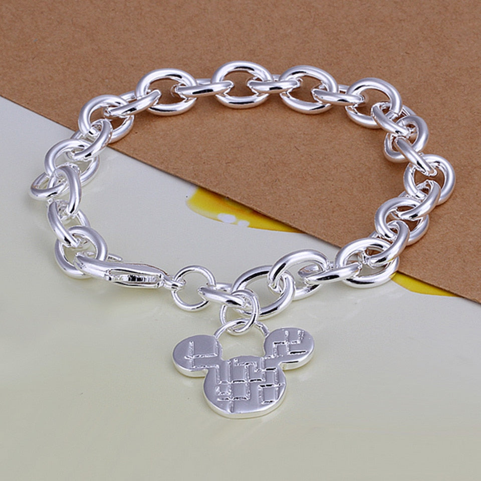 Silver Mickey bracelet