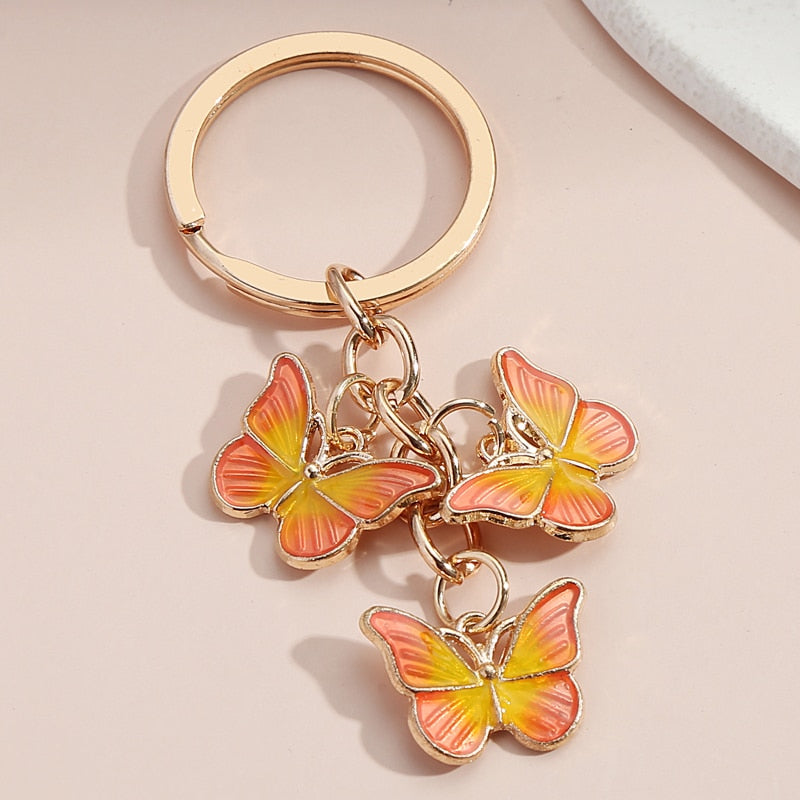 Butterfly motif keychain