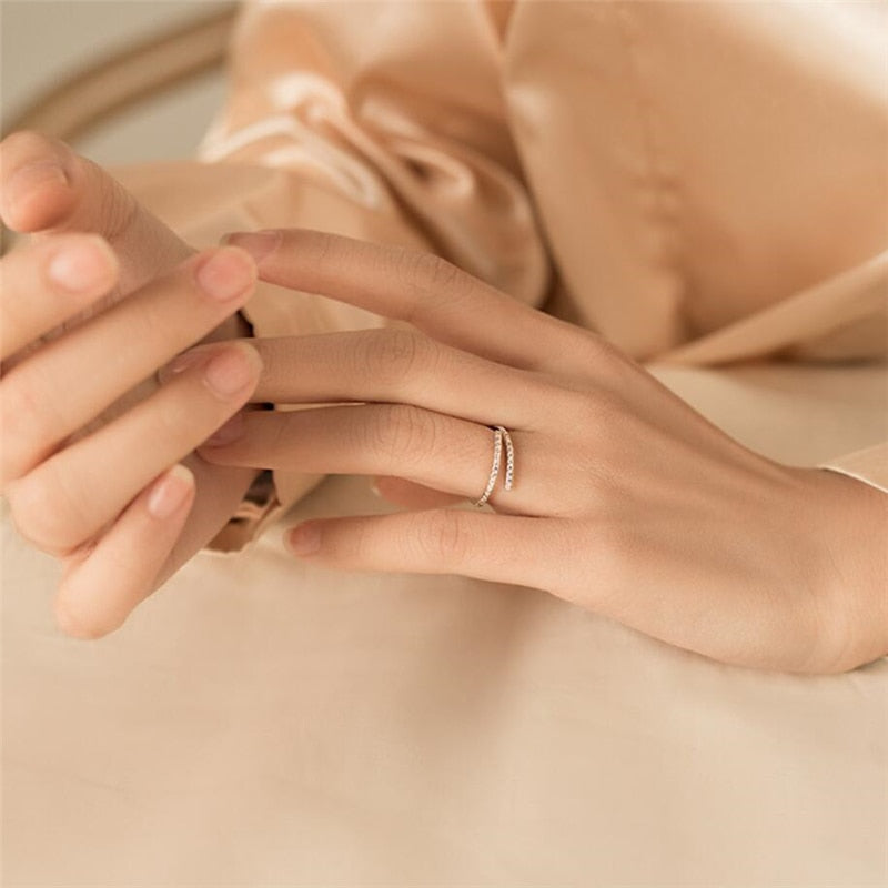 Open ring with zirconia
