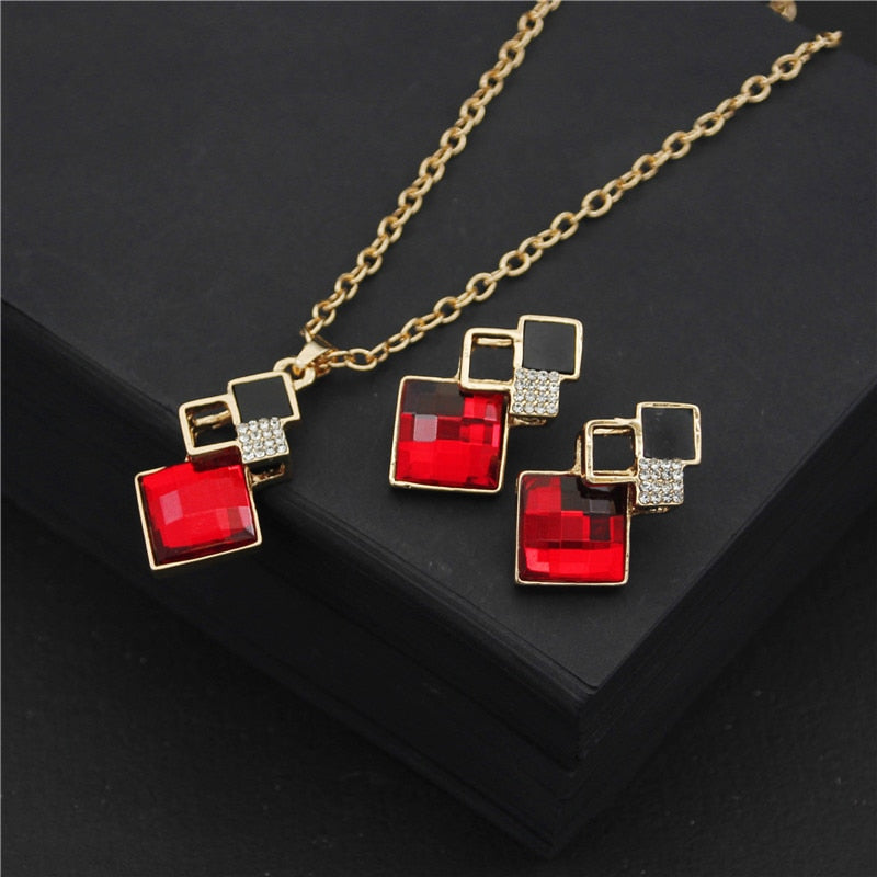 Geometric jewelry set