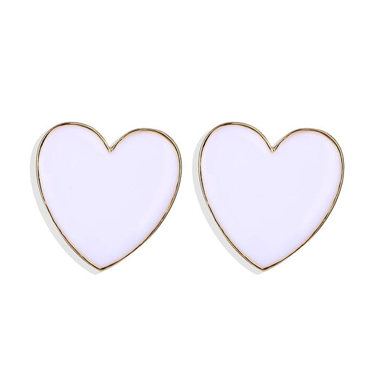 Earrings - colorful hearts