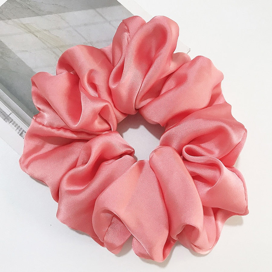 Satin oversized scrunchie hair tie