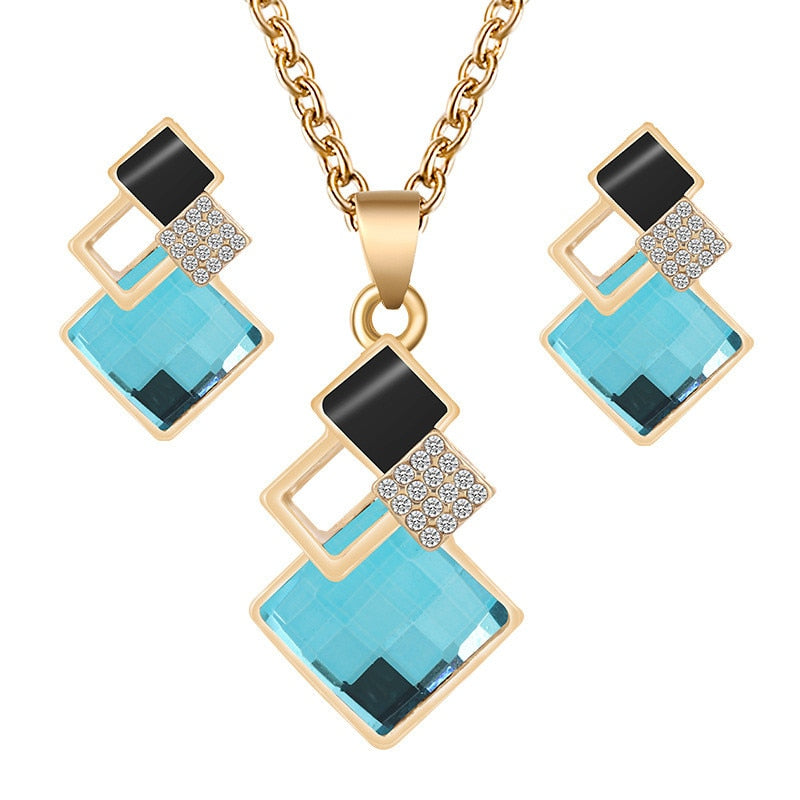 Geometric jewelry set