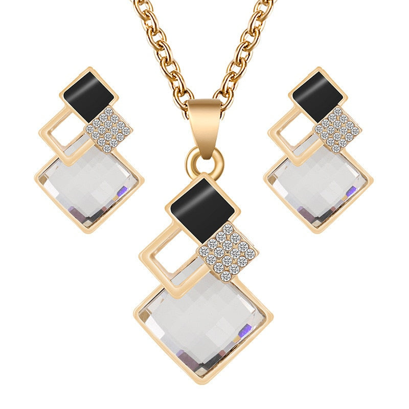 Geometric jewelry set