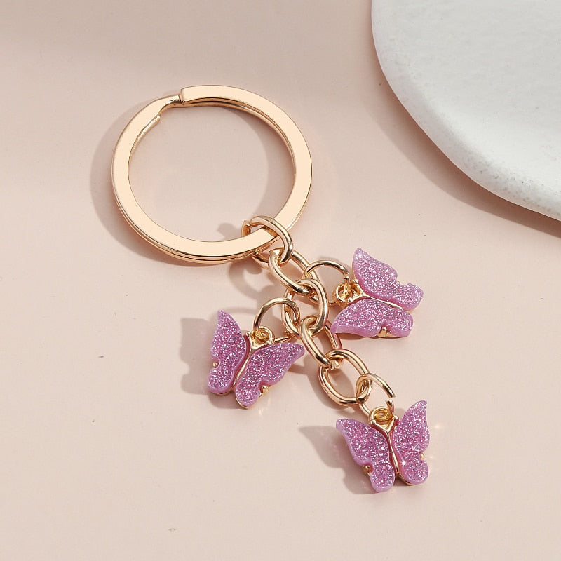 Butterfly motif keychain