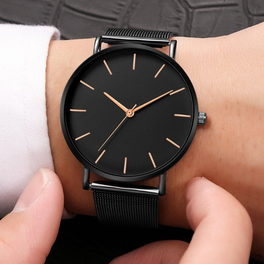 Minimalistic ladies watch on a bracelet