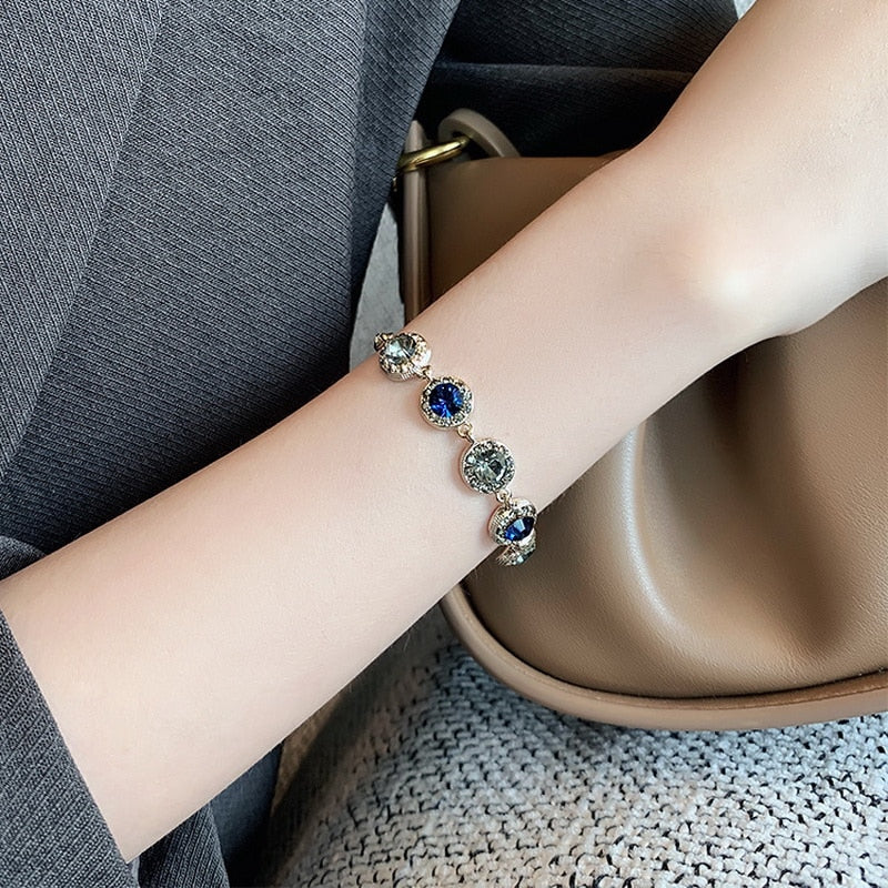 Bracelet with colored stones