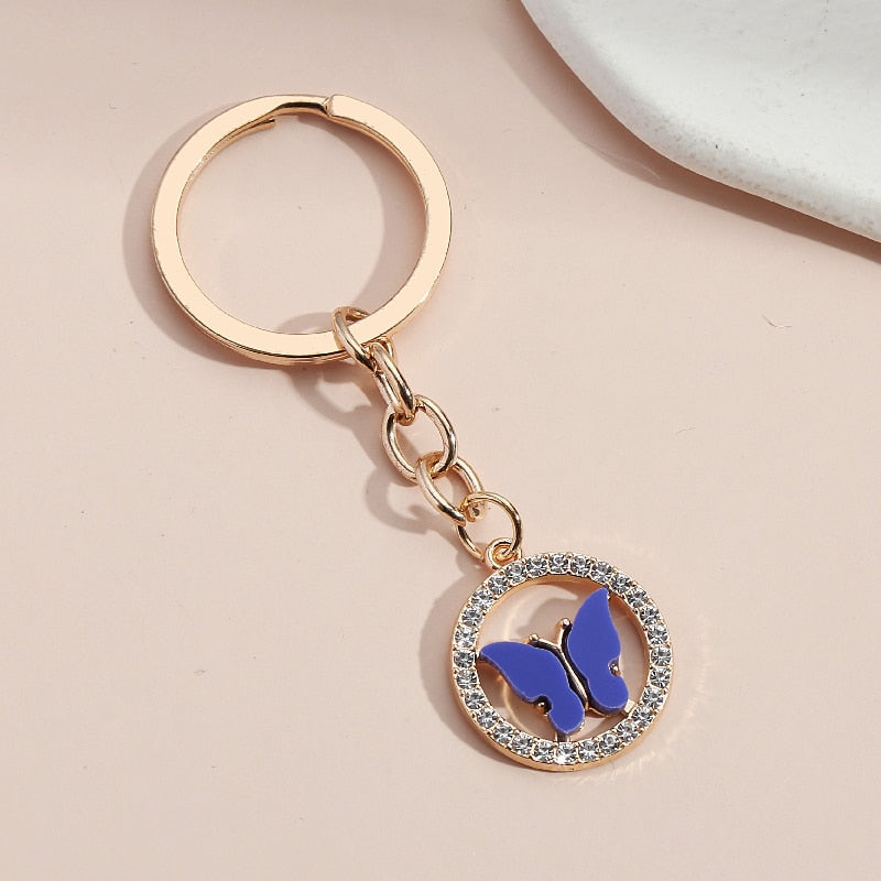 Butterfly motif keychain