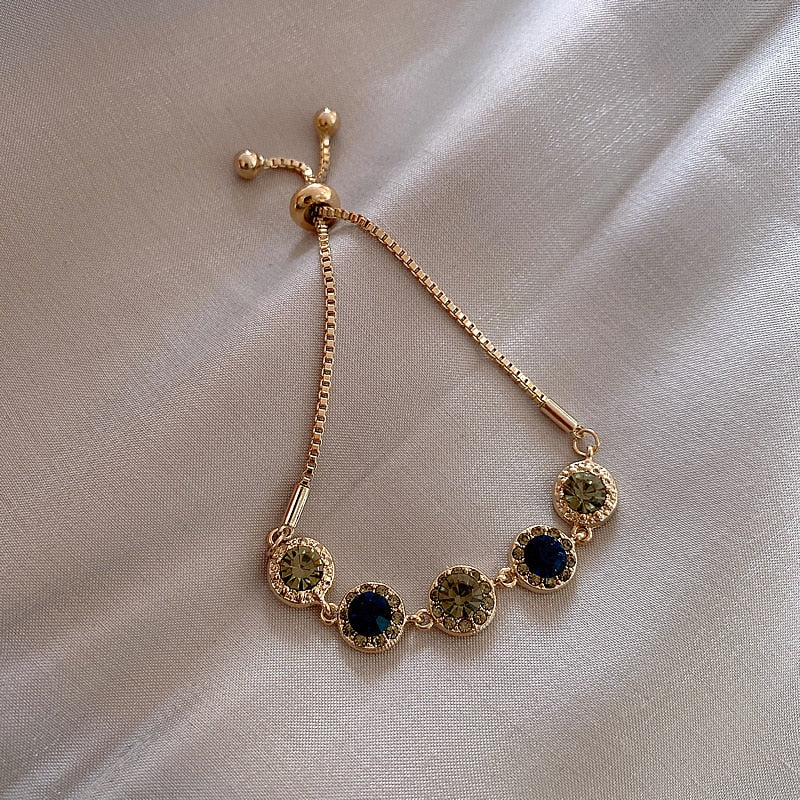 Bracelet with colored stones