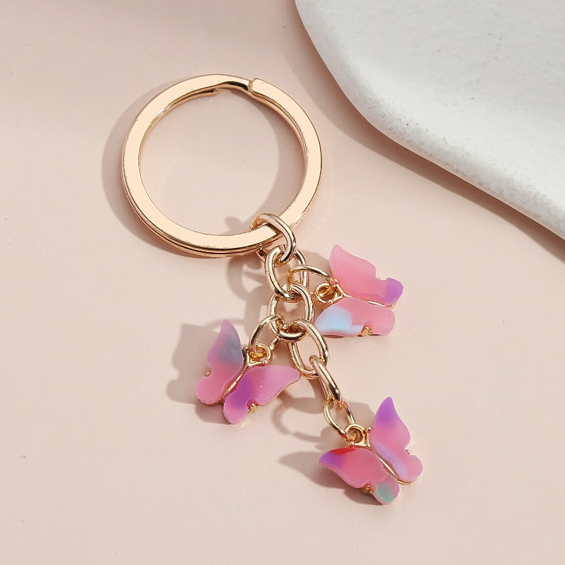 Butterfly motif keychain