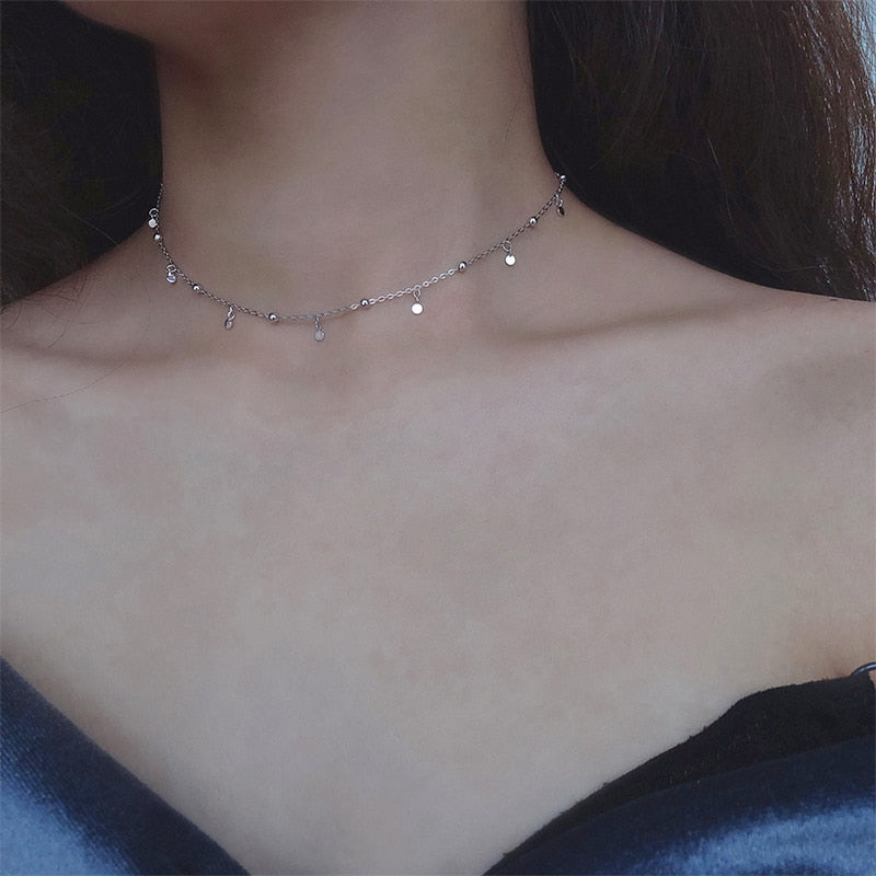 Necklace with small pendants
