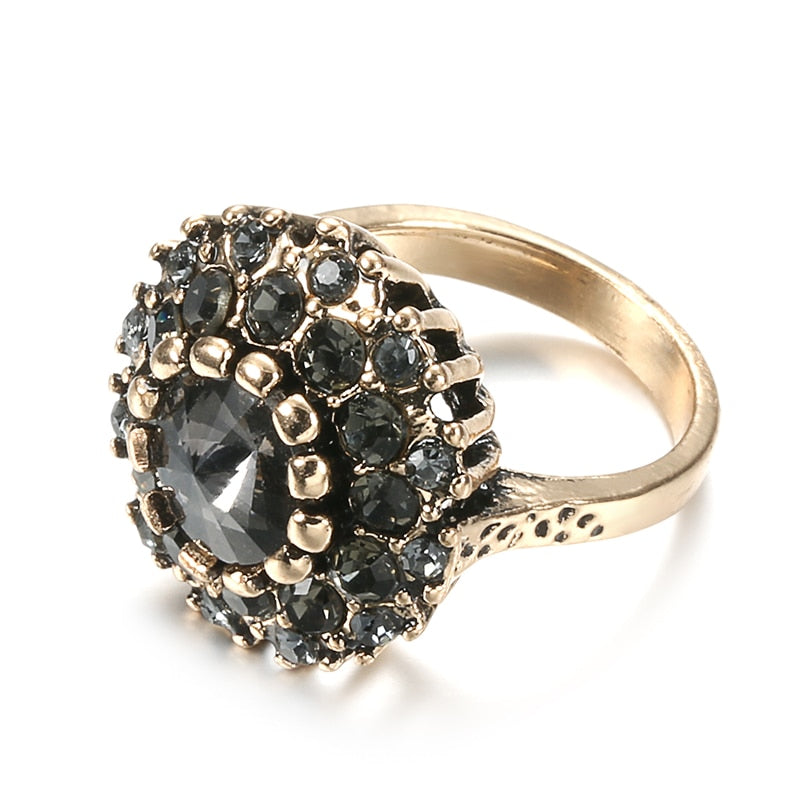 Ring with a black stone