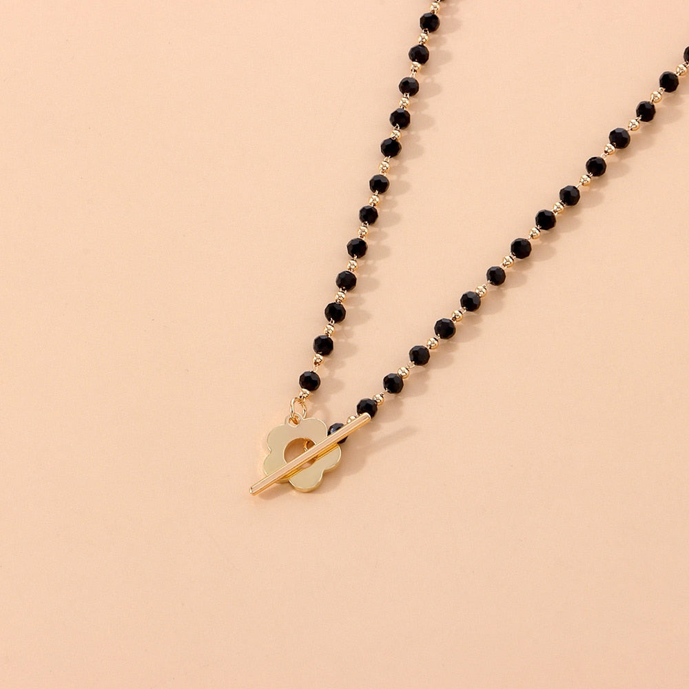 Beaded choker necklace