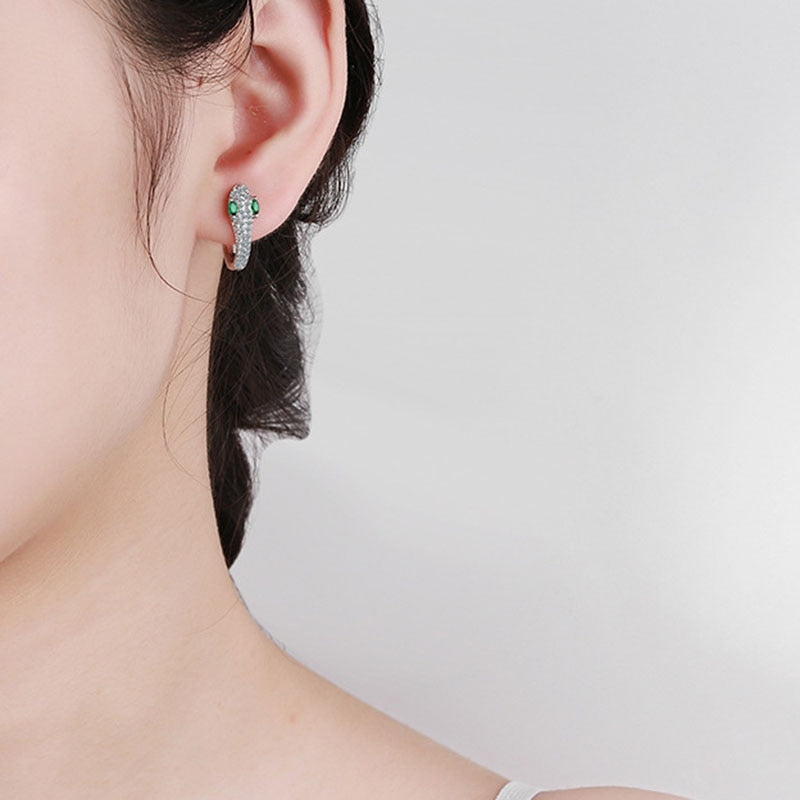 Silver earrings - snakes