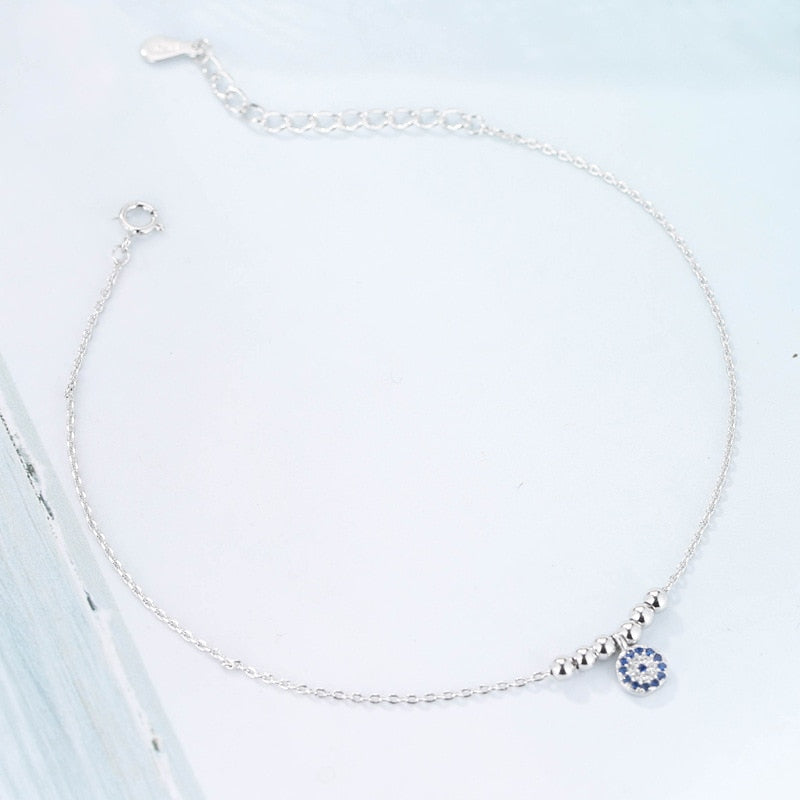 Delicate silver boho anklet bracelet