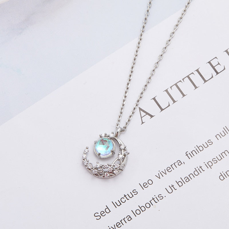 Necklace with a moon