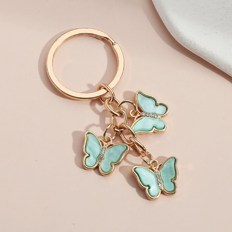 Butterfly motif keychain