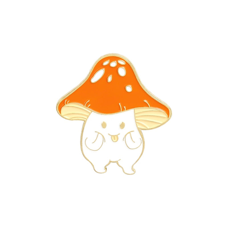 Pins - happy mushrooms