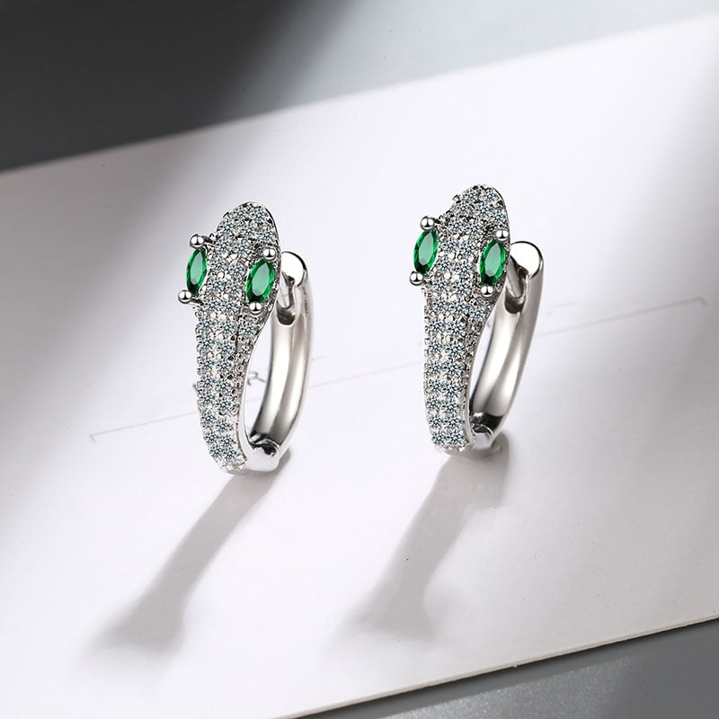 Silver earrings - snakes