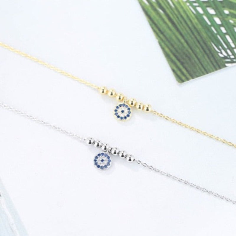 Delicate silver boho anklet bracelet