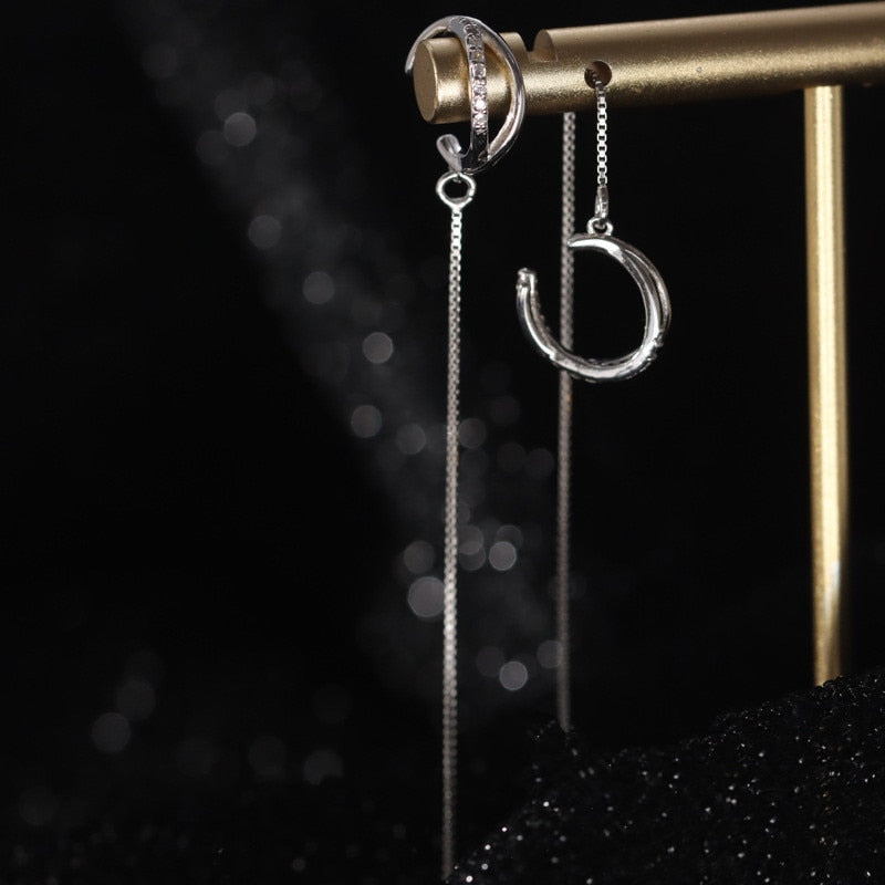 Earrings with ear cuffs