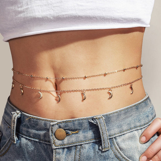 Double waist chain with pendants