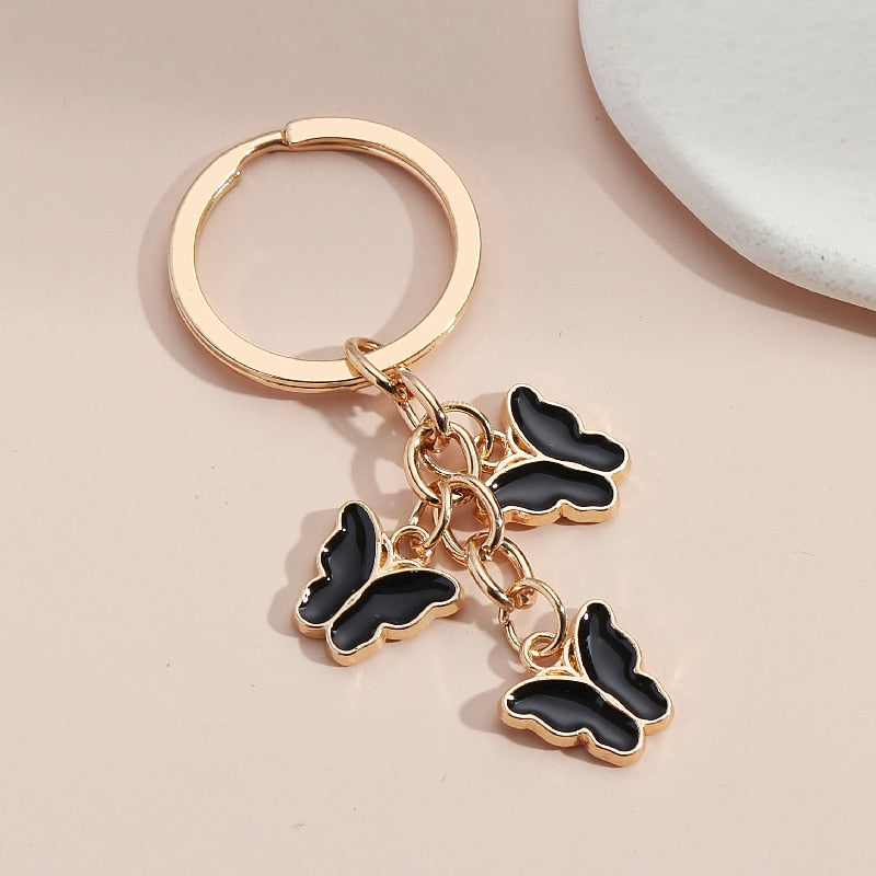 Butterfly motif keychain