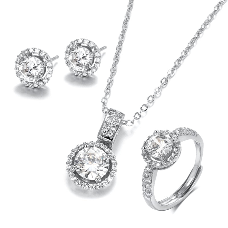 Set with zircons