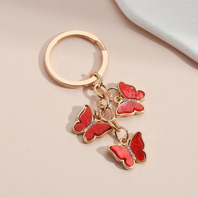 Butterfly motif keychain