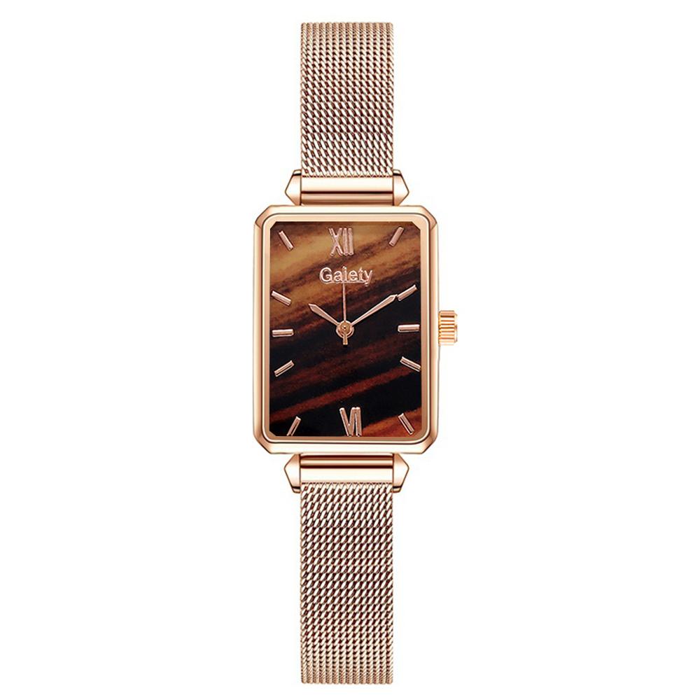 Elegant ladies watch on a bracelet with a stone motif