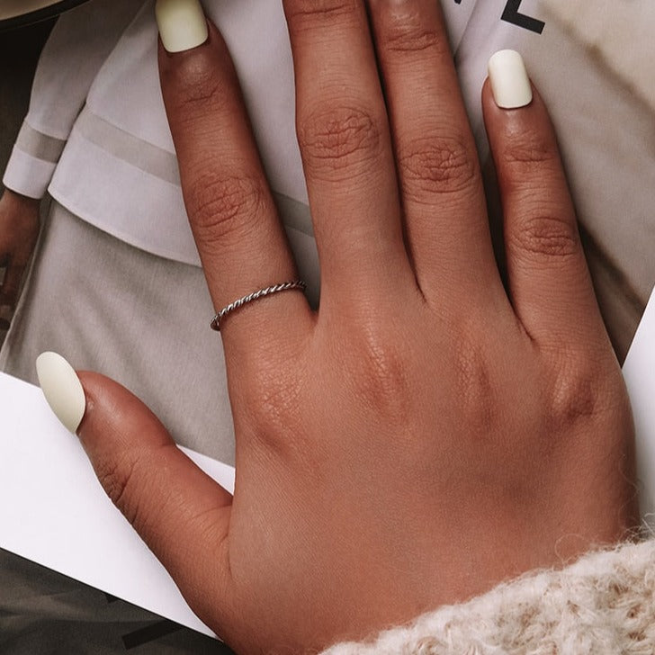 Minimalistic silver ring