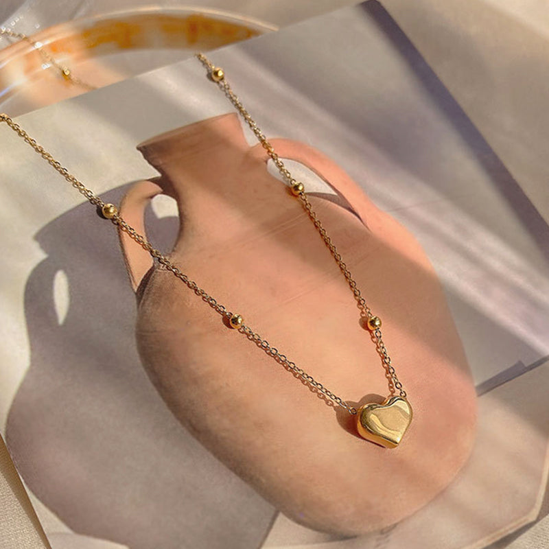 Necklace with a minimalist heart-shaped charm