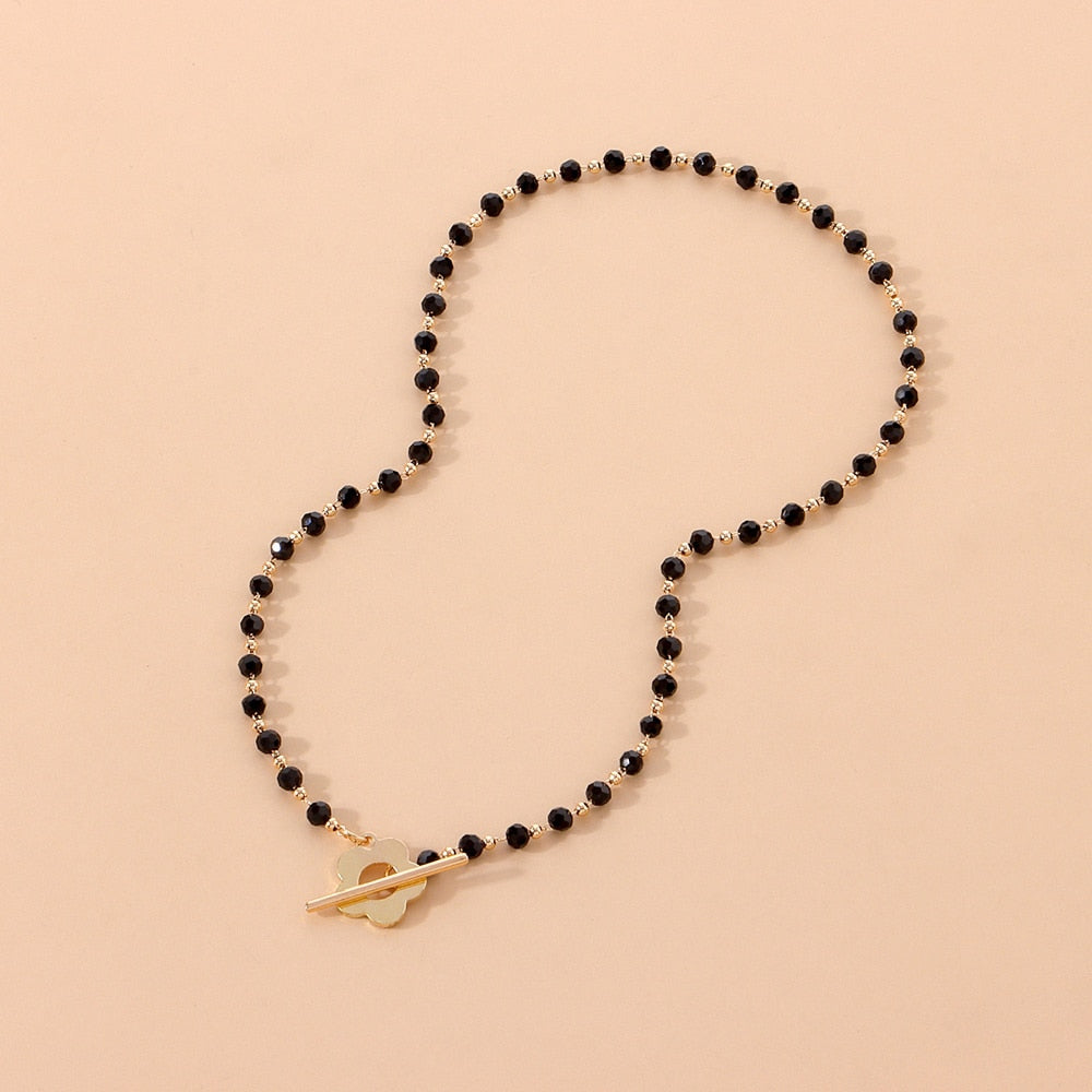 Beaded choker necklace