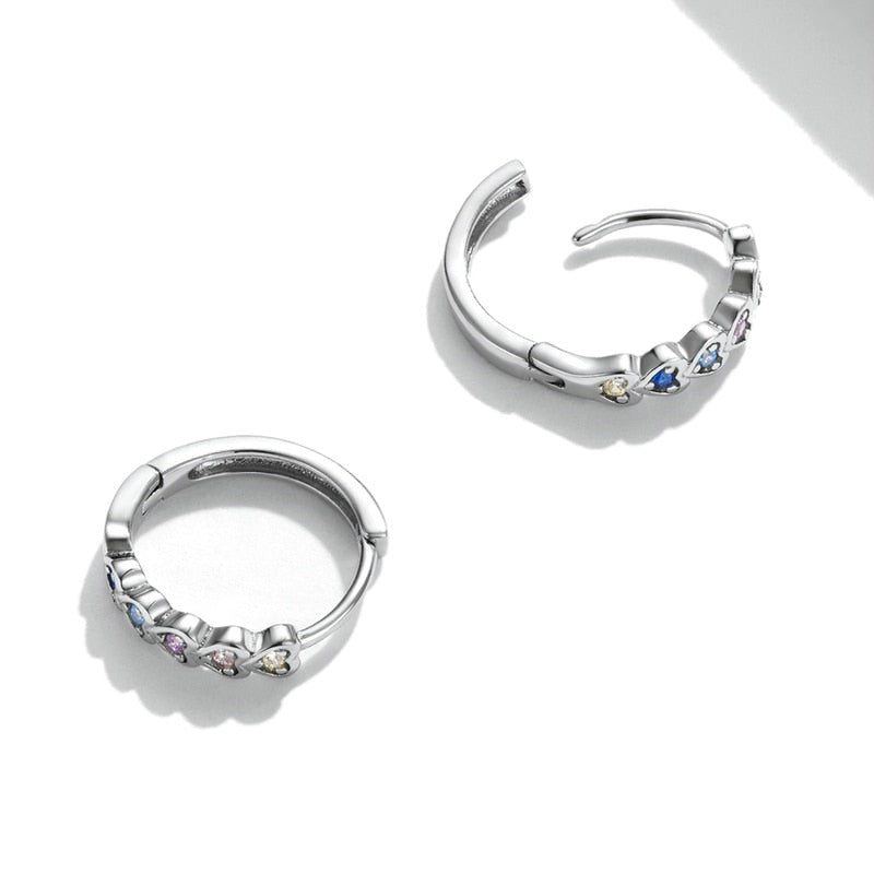 Round earrings - hearts
