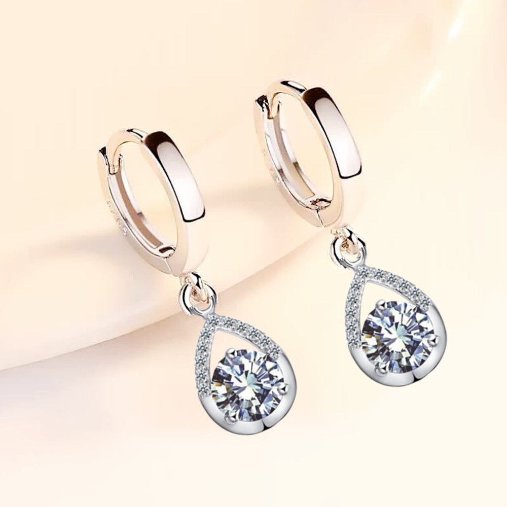 Silver earrings - teardrops