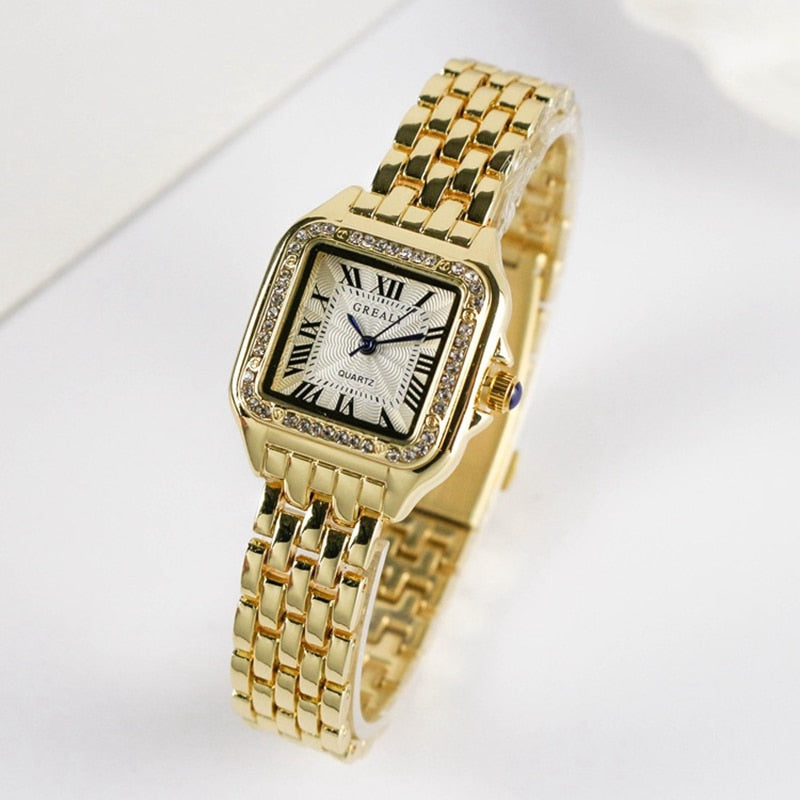 Classic vintage ladies square watch