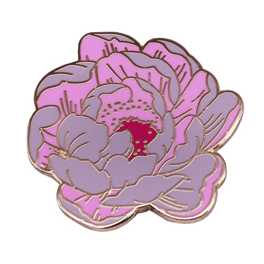 Peony flower pin