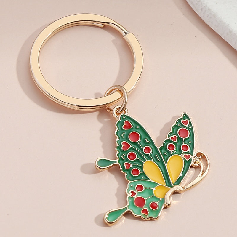 Butterfly motif keychain