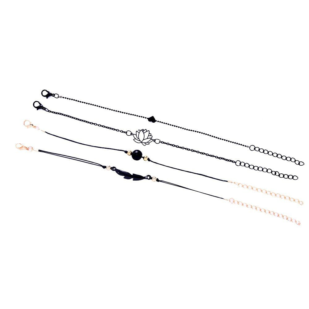 Set of black bracelets