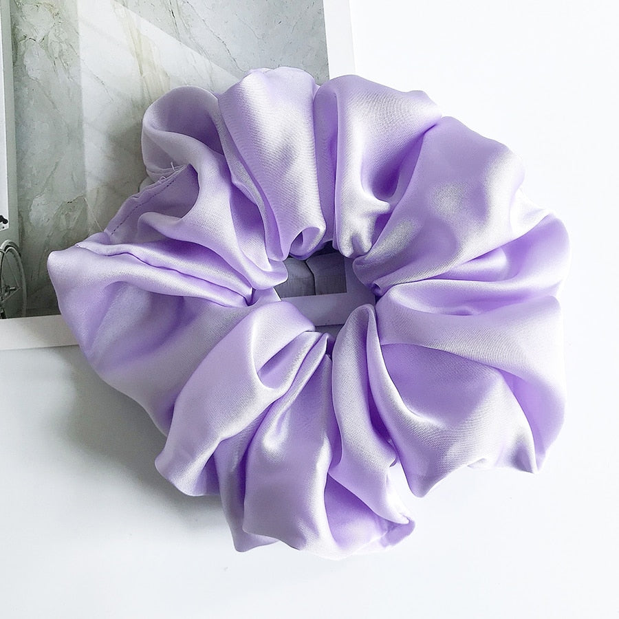 Satin oversized scrunchie hair tie