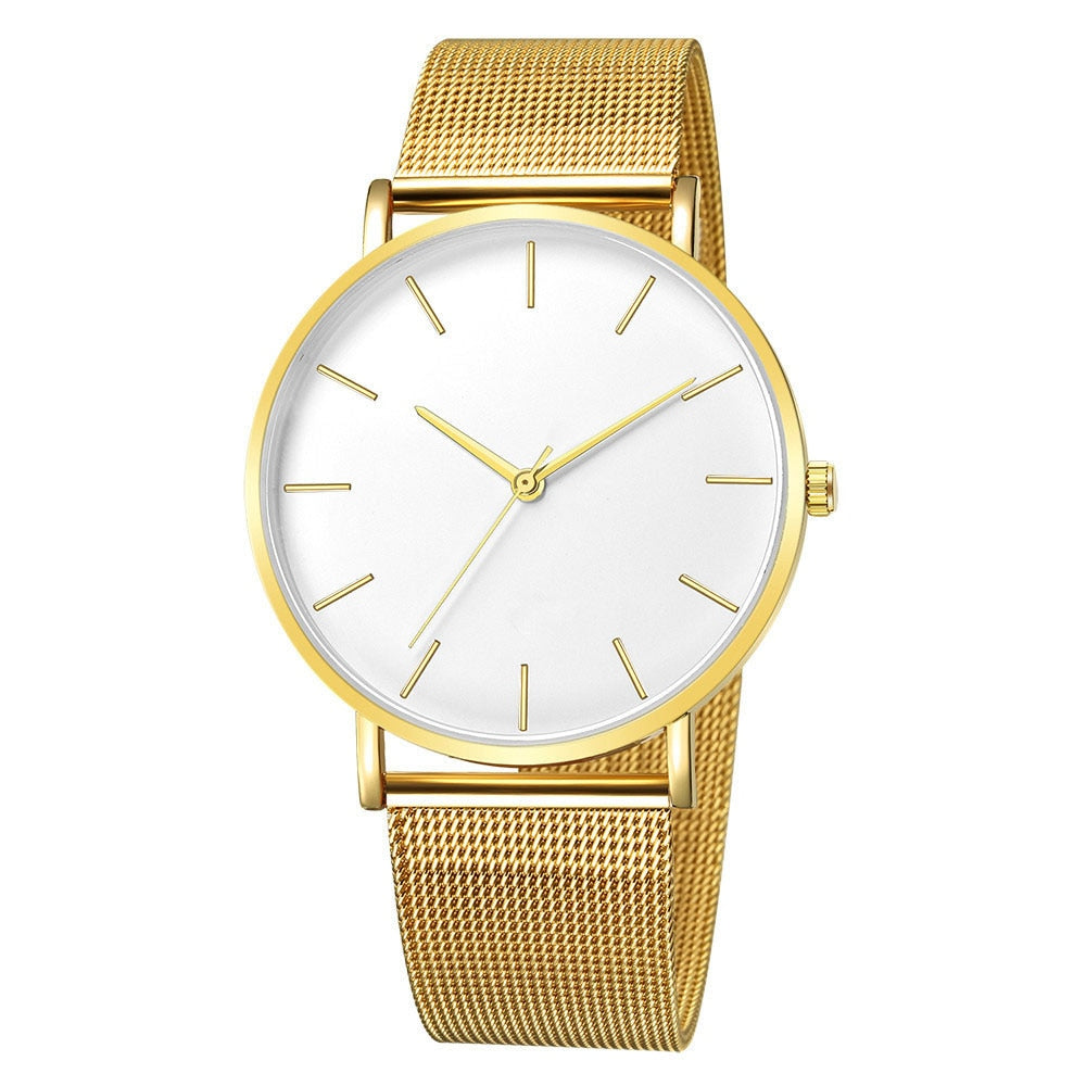 Minimalistic ladies watch on a bracelet