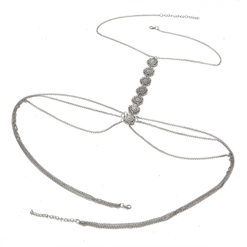 Chest chain with decorative circles