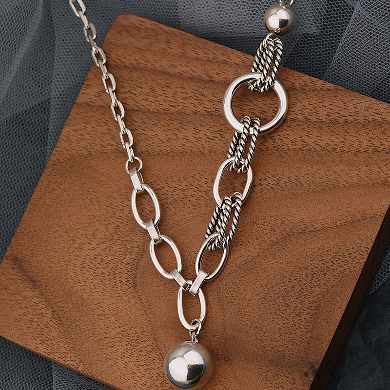 Silver necklace with a pendant