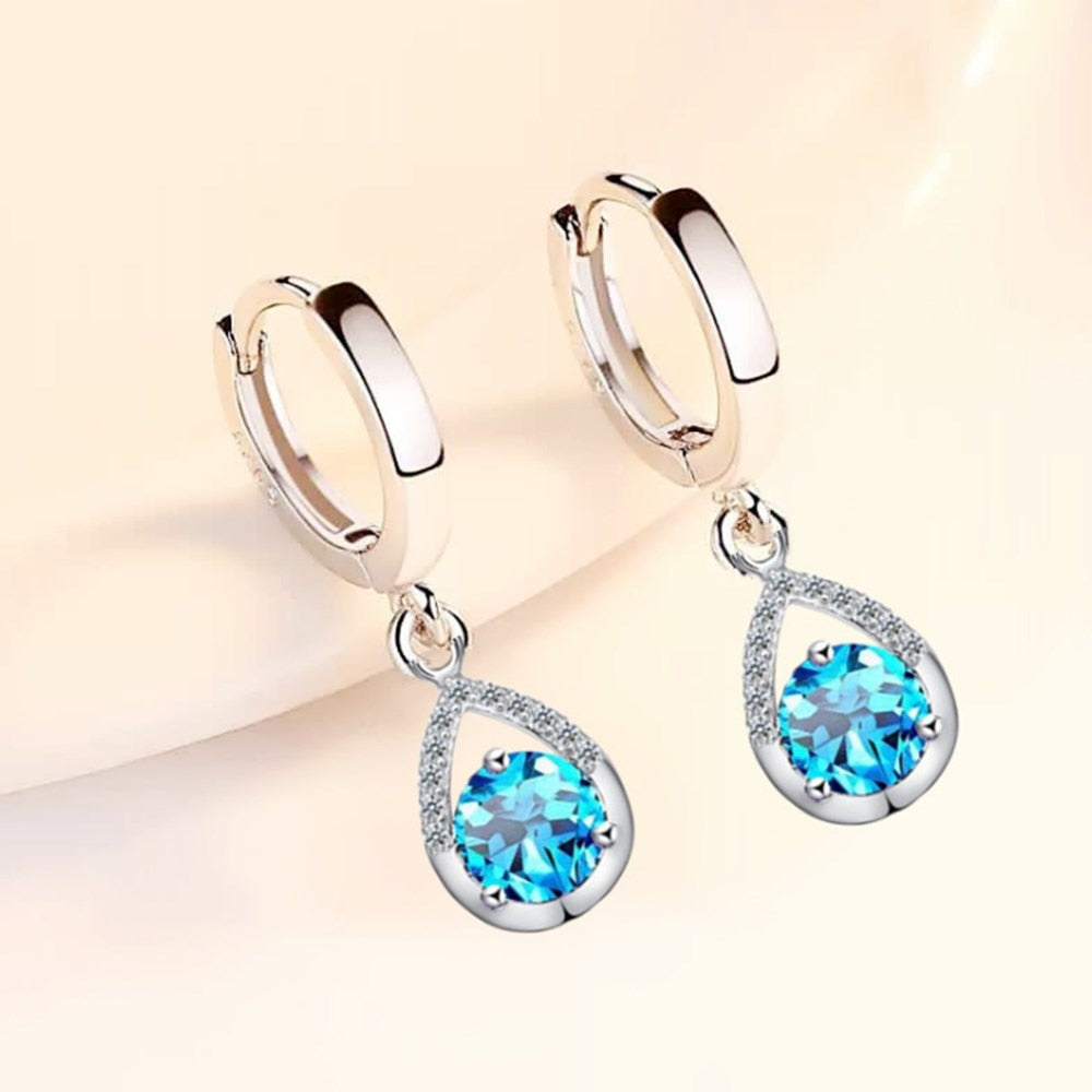 Silver earrings - teardrops