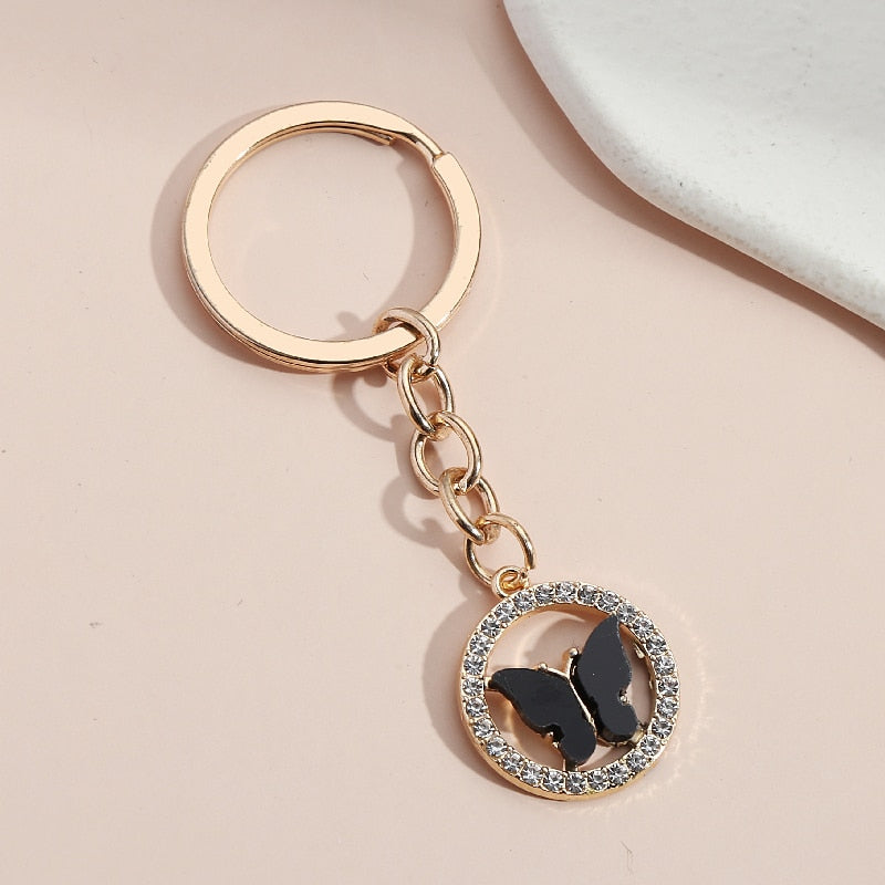 Butterfly motif keychain