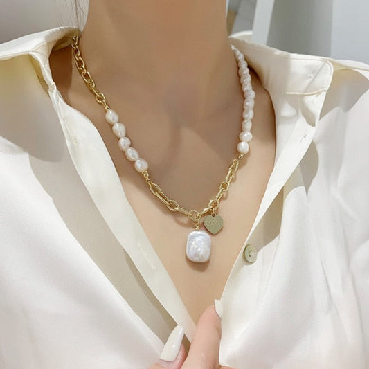 Pearl chain necklace