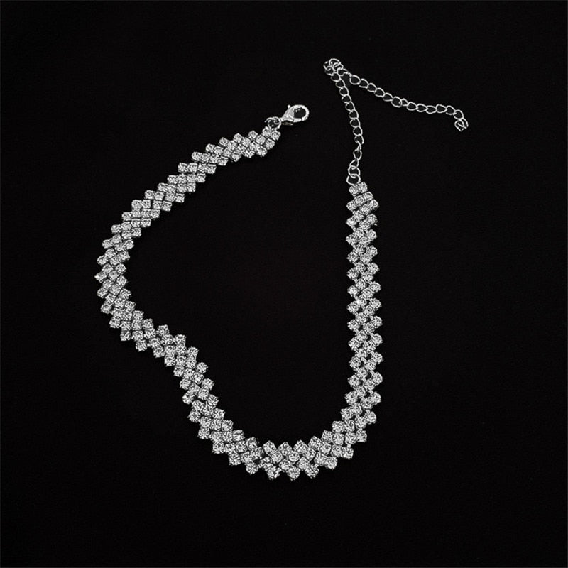 Cubic zirconia choker necklace